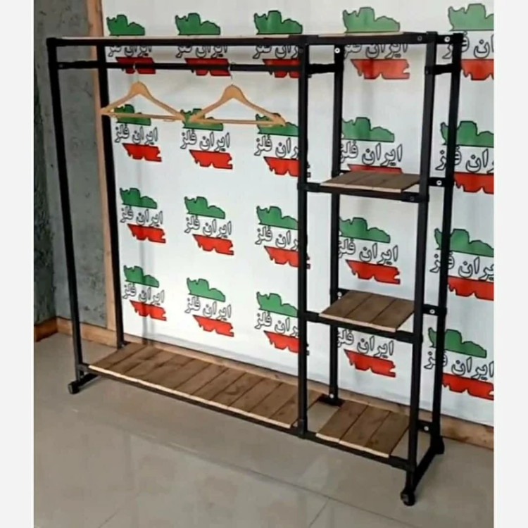 رگال لباس سه طبقه چوبی مدل روشنا