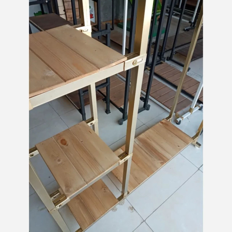 رگال لباس سه طبقه چوبی مدل روشنا