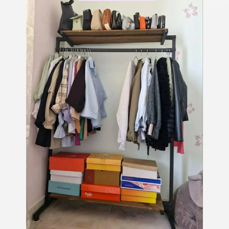 رگال لباس دو طبقه چوبی مدل فرشته
