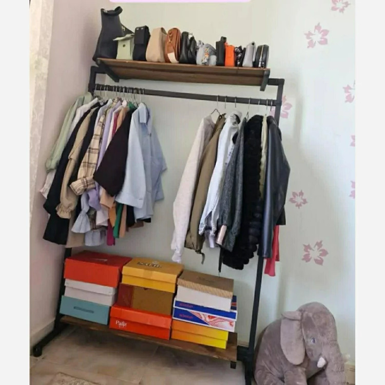 رگال لباس دو طبقه چوبی مدل فرشته