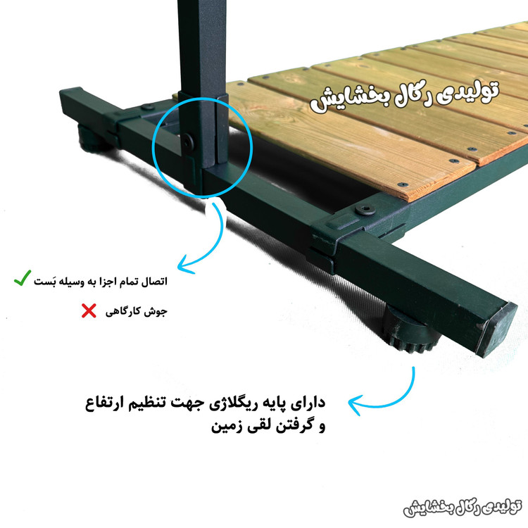 رگال کف و سقف چوب 130*130 (2 ستون)