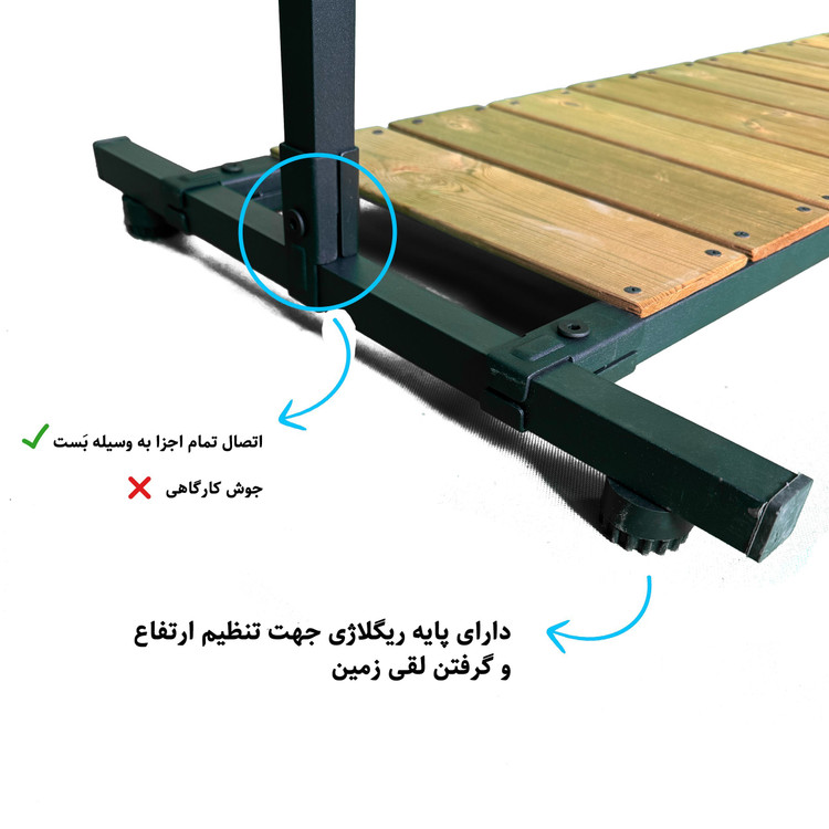 رگال کف و سقف چوب سایز 90*130 (2 ستون)