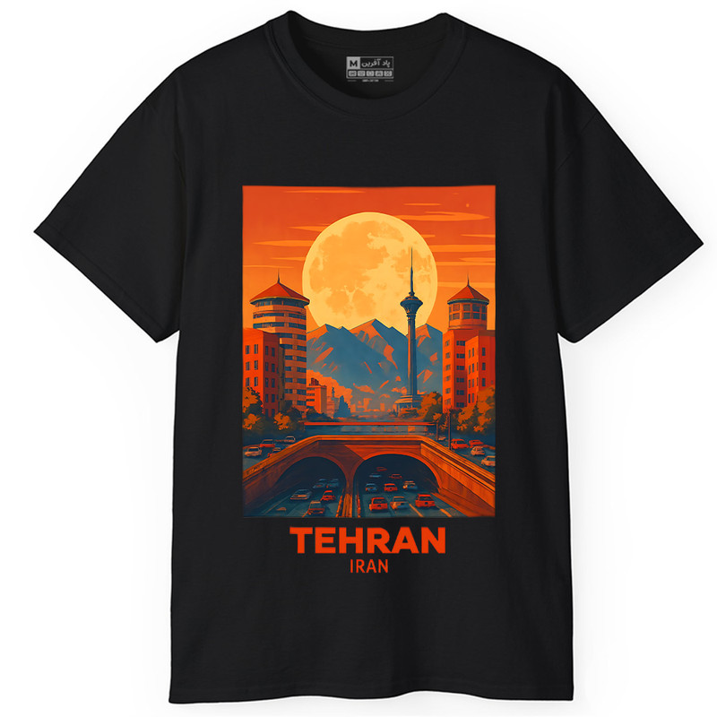 تی‌شرت آستین کوتاه یقه گرد مردانه پاد آفرین مدل تهران کد PT2173