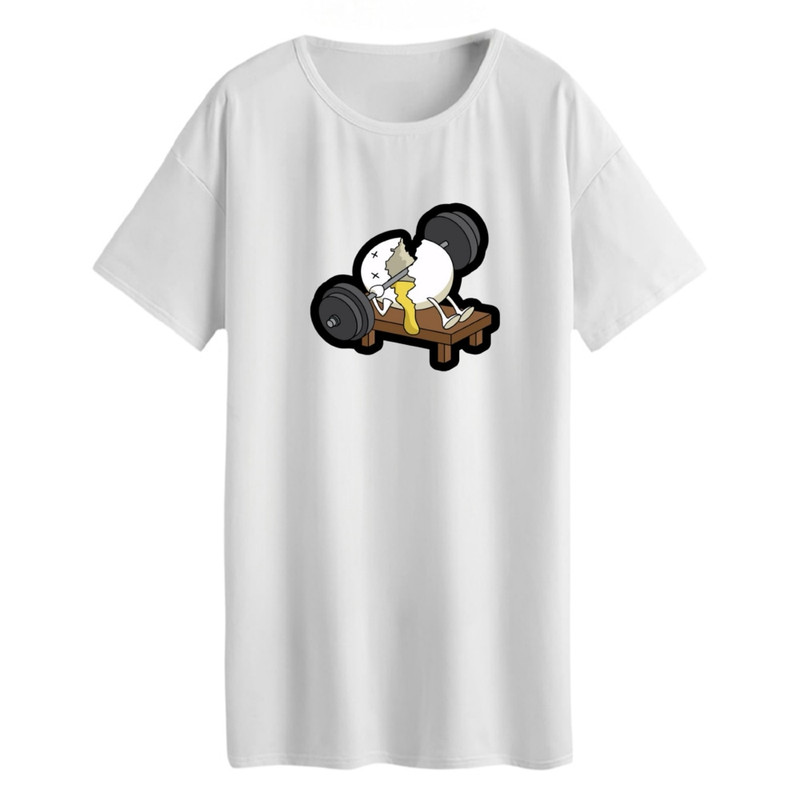 تی شرت لانگ زنانه مدل تخم مرغ ورزشکار